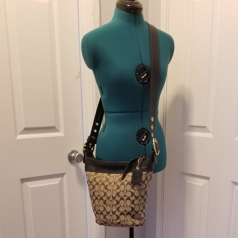 Coach H0793-11437 Signature Leather Duffle Bag